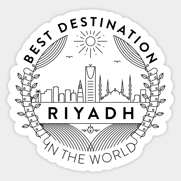 Riyadh Minimal Badge Design Sticker by kursatunsal